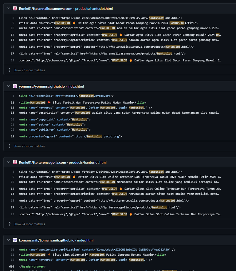 Github Code Search of 'HANTUSLOT'